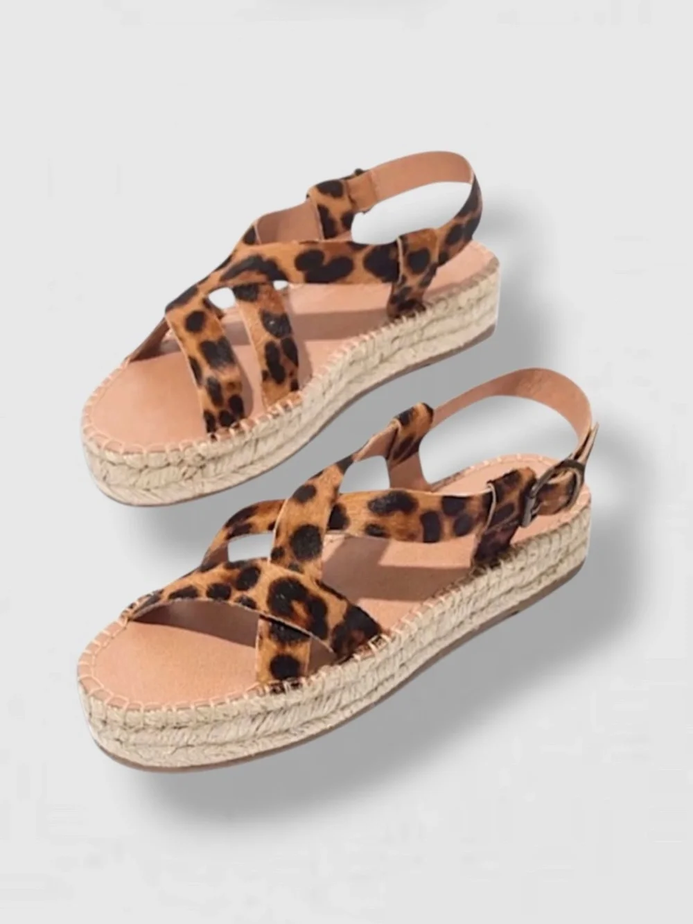 Madewell Calf Hair Espadrille Sandals 8.5 New